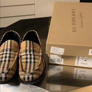 Burberry loafers.